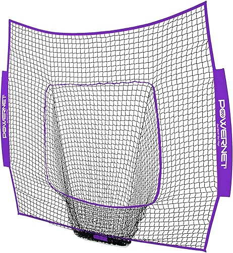 PowerNet 7x7 FT Baseball & Softball Net Replacement Parts, Replace 7x7 FT Frame, Net Only or Carry Bag, Metal Frame and Fiberglass Poles, Durable