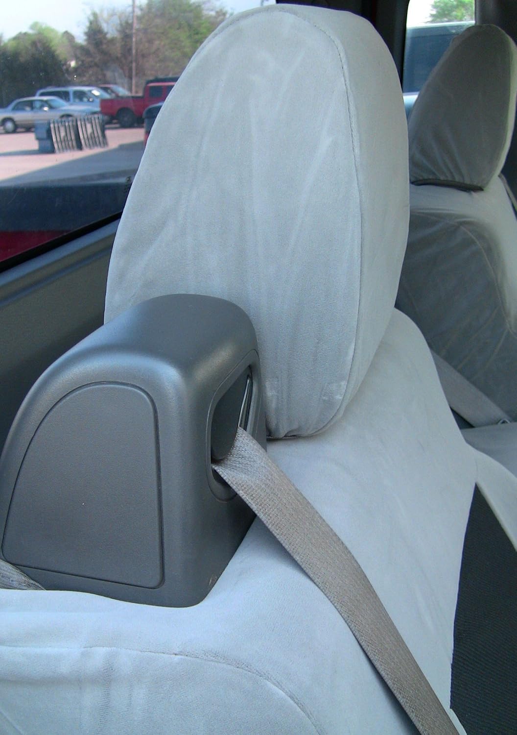 Custom-Made Seat Covers by Durafit Fits 2004-2008 Ford F150. 40/20/40 Split Bench, with Seatbelts from Seat, Opening Console, Tan Waterproof Endura Fabric