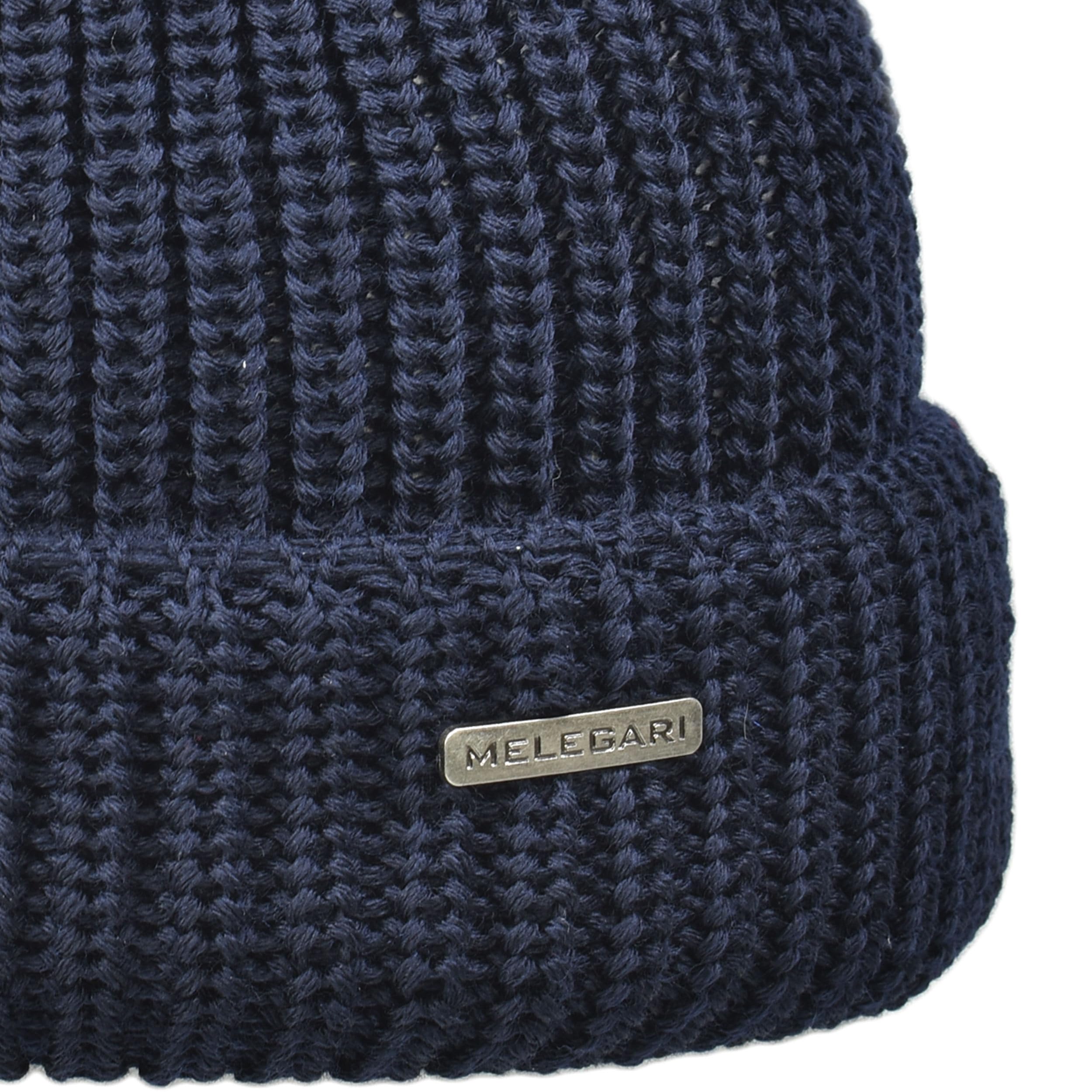 Melegari Berretto Cuffia Beanie Northdock a Doppio Spessore | Docker cap Pura Lana Merino Extrafine | Made in Italy