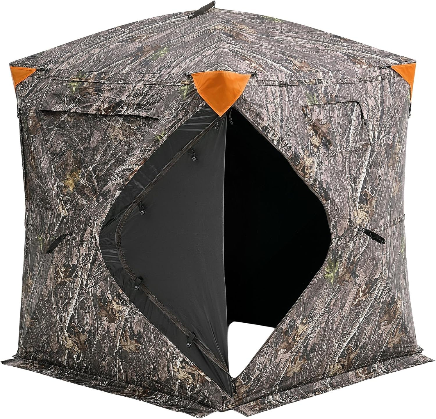 VEVOR Hunting Blind,See Through Ground Blinds with Carrying Bag, 360 Degree Portable Camouflage Tent,Durable Concealed Shelter with Silent Side Door and Window, for Turkey and Deer - Image 9