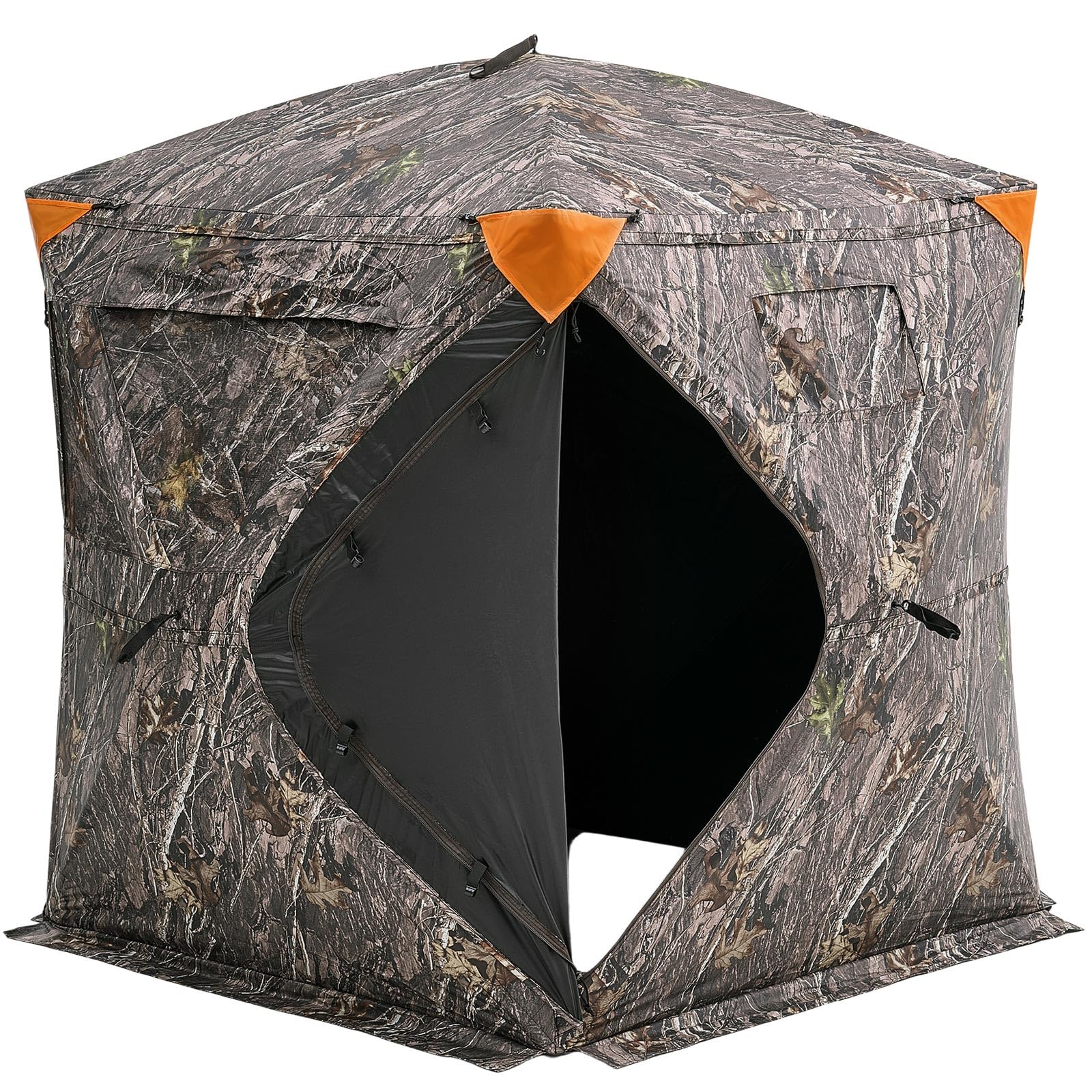 VEVOR Persiana de caza, persiana transparente de 270°, para 4-5 personas, con bolsa de transporte, tienda de campaña portátil y resistente, malla transparente unidireccional para caza de pavos y