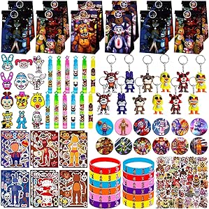 Amazon.com: Fnaf Party Favors Set,134 Pcs Five Night at Freddy's Goodie ...