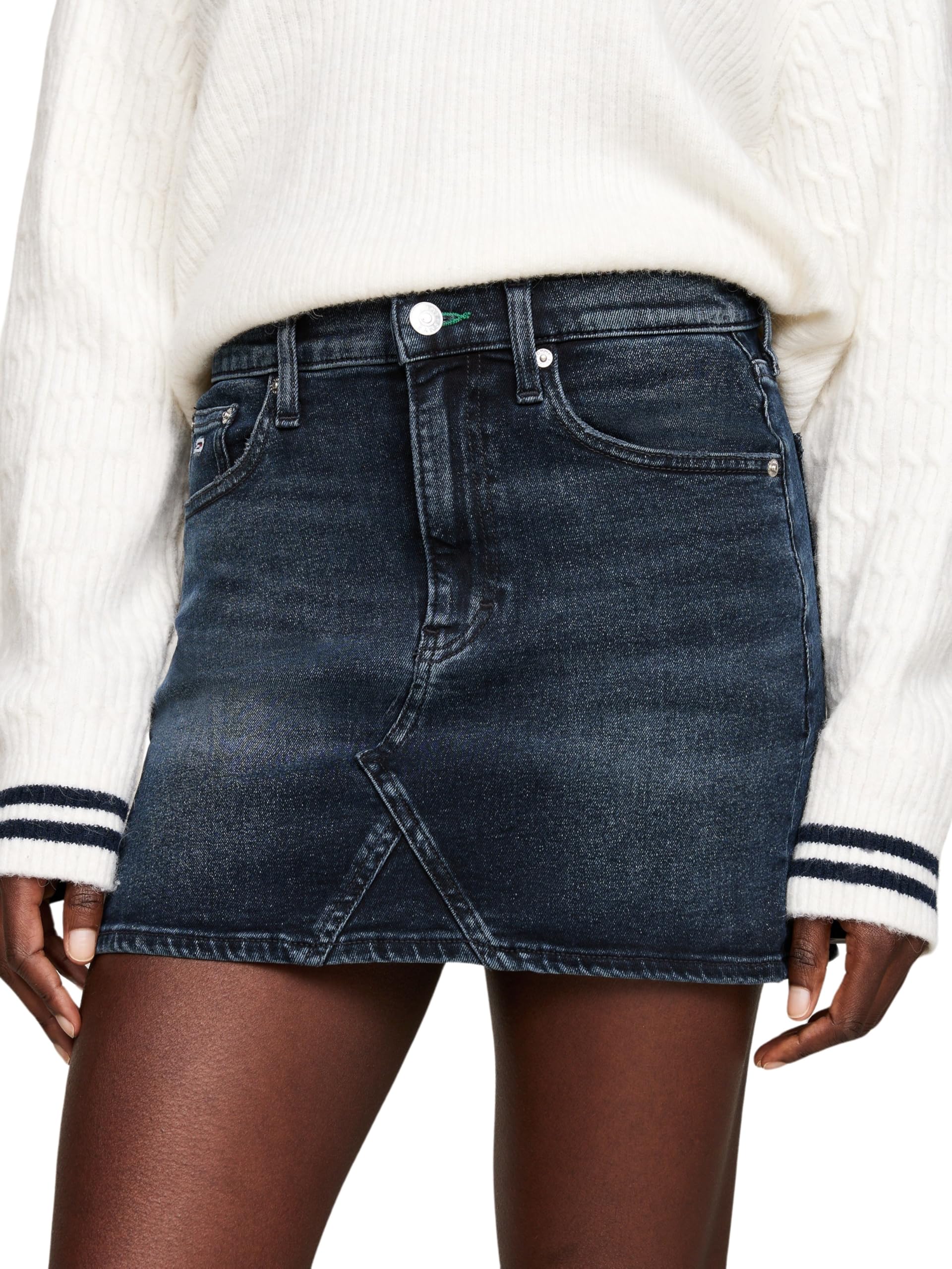Tommy Jeans Jupe en Jean Femme Izzie Skirt Courte