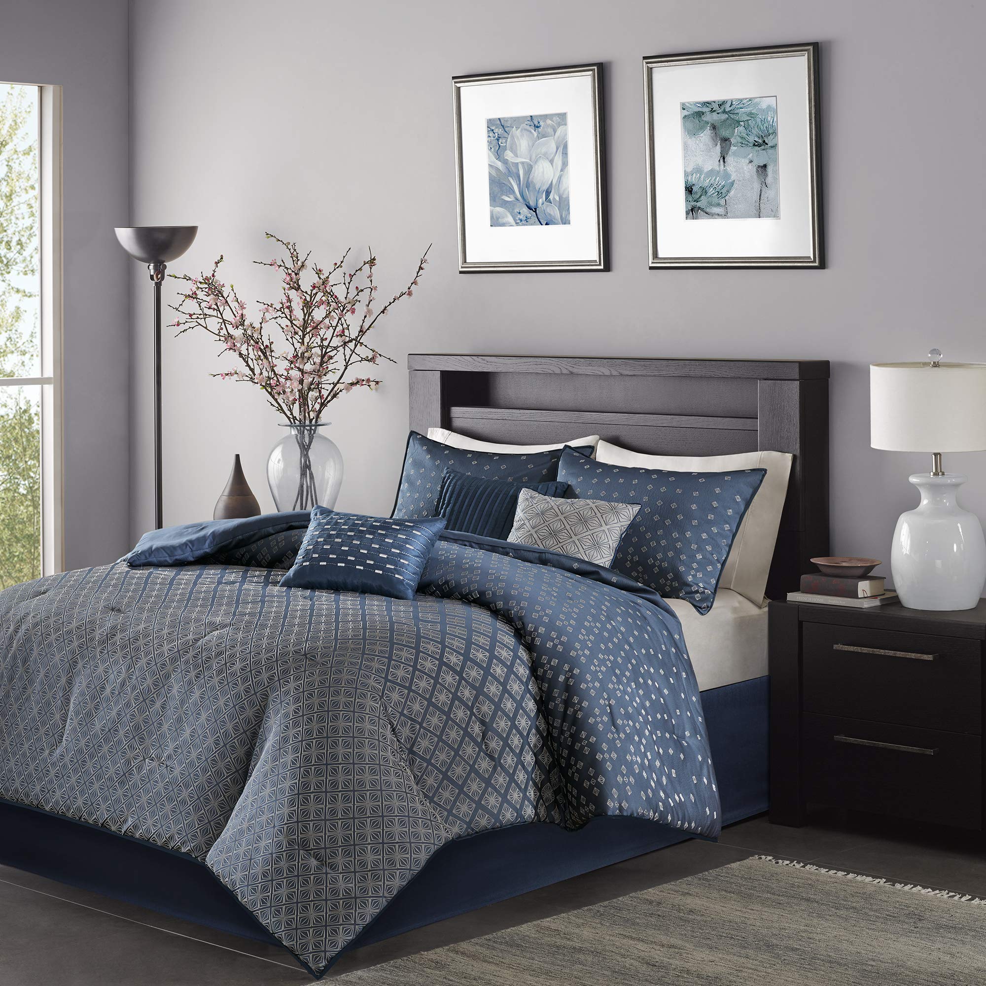 Amazon.com: Madison Park Biloxi Jacquard Comforter Set - Modern