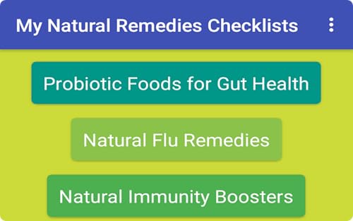 My Natural Remedies Checklists