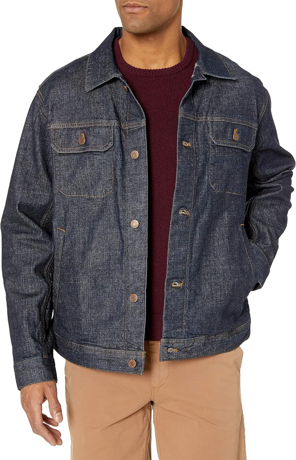 mens denim and wool jacket