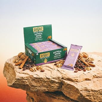 BAR-U-EAT Gluten-Free, Organic, Soft & Chewy Energy Bar. Whole Food Ingredients | Compostable Packaging | No Artificial Sugar | Healthy Snacks (Oatmeal Raisin 12 Pack)