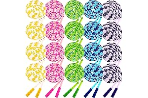20 Pack Bulk Jump Ropes for Kids - Tangle-Free Adjustable Length