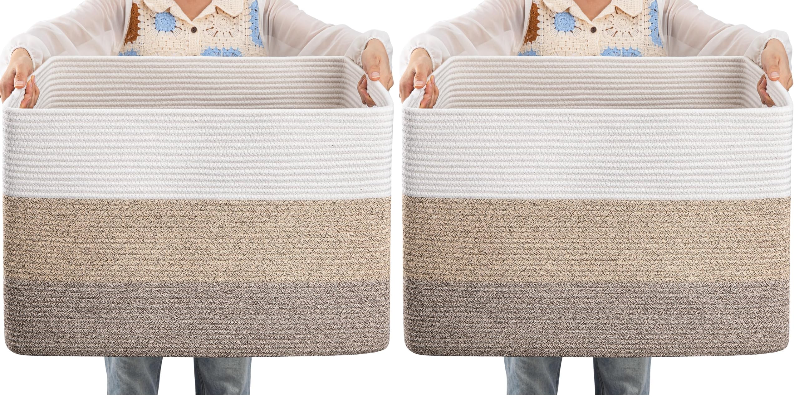 Large Cotton Blanket Basket - Dog Toy Storage -15 Large Cotton Blanket Basket - Dog Toy Storage -15