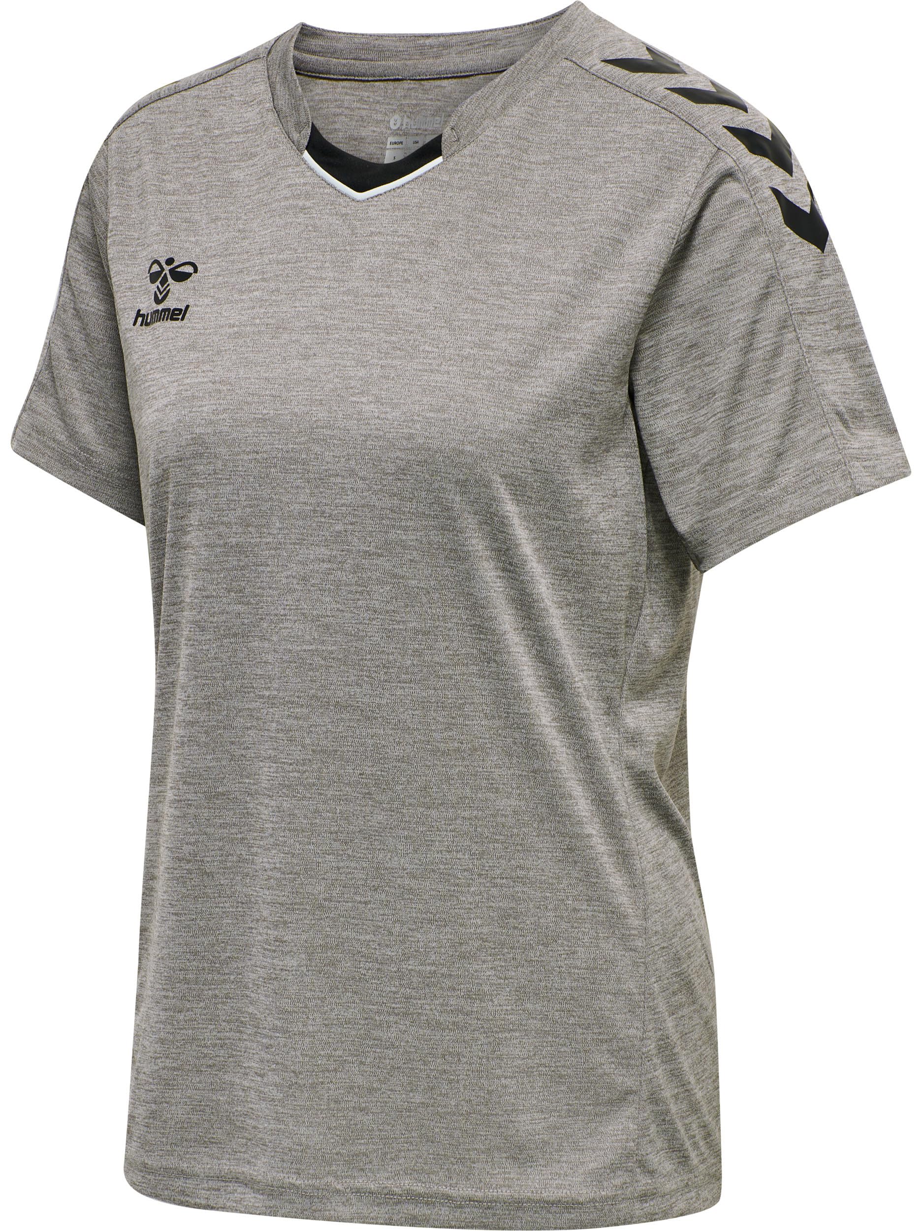 hummel Women's Hmlcore Xk Poly Jersey S/S Women's T-Shirt (Pack of 1) Grey Melange