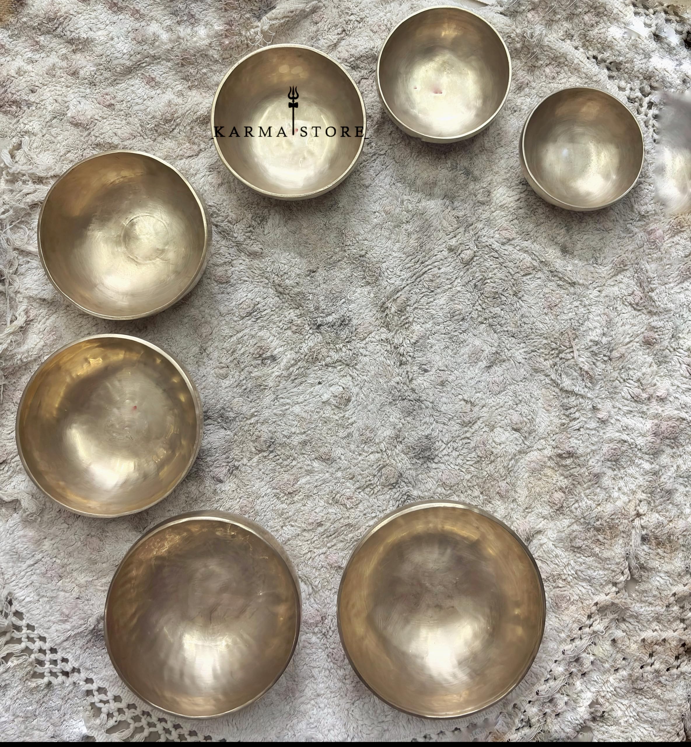 Karma Store Handmade 7 Chakra Tibetan Singing Bowls Set | Pure Bronze Meditation & Healing Sound Bowls with Wooden Mallet & Cushion for Yoga, Prayer & Mindfulness (premium 7 chakra set)-image-49