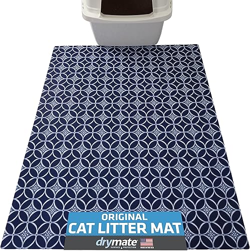 Drymate Tapete original para arena para gatos, contiene desorden de la caja para suelos más limpios, a prueba de orina, suave para patas de gatito,