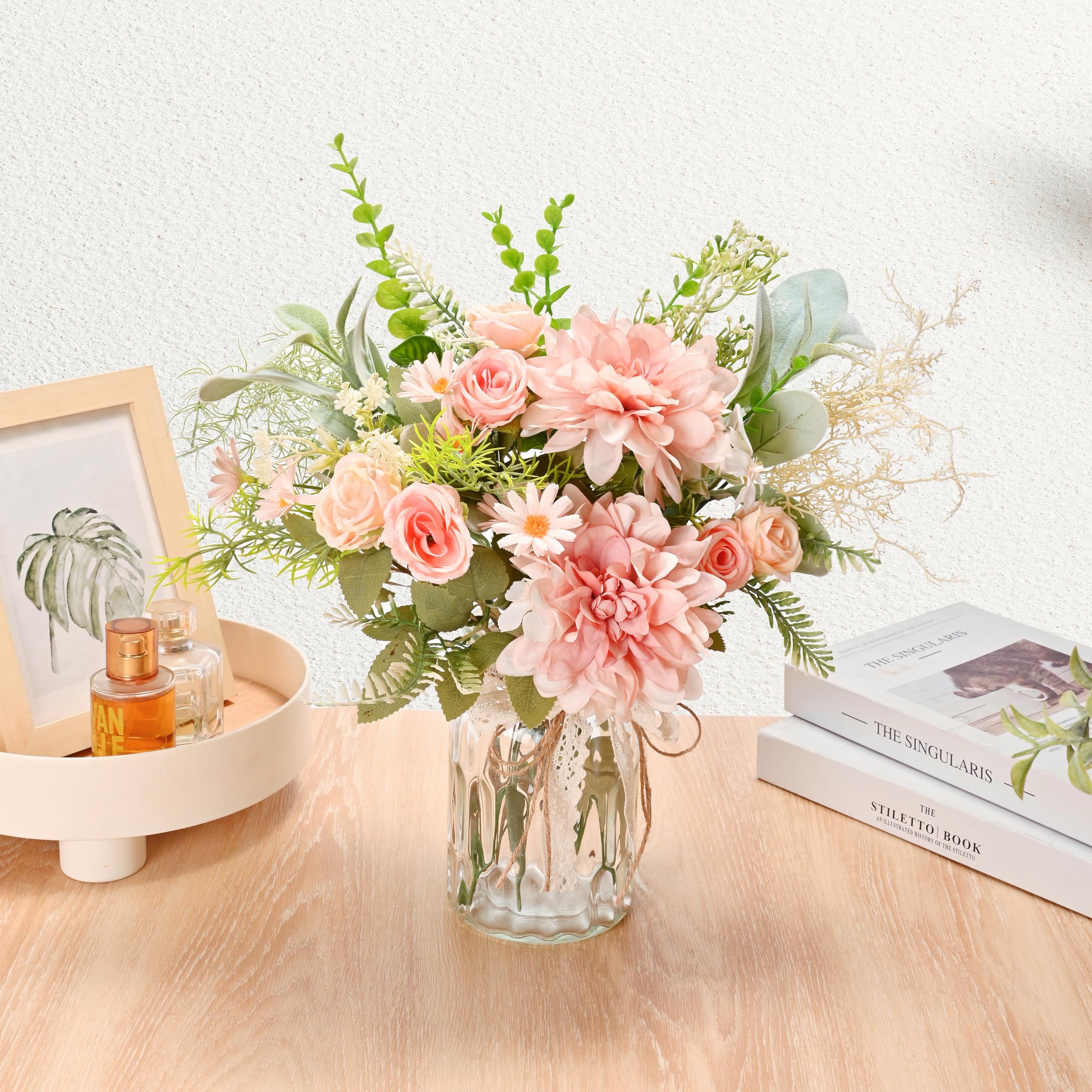 Yorkmills Artificial Rose Flowers in Vase - Image 3