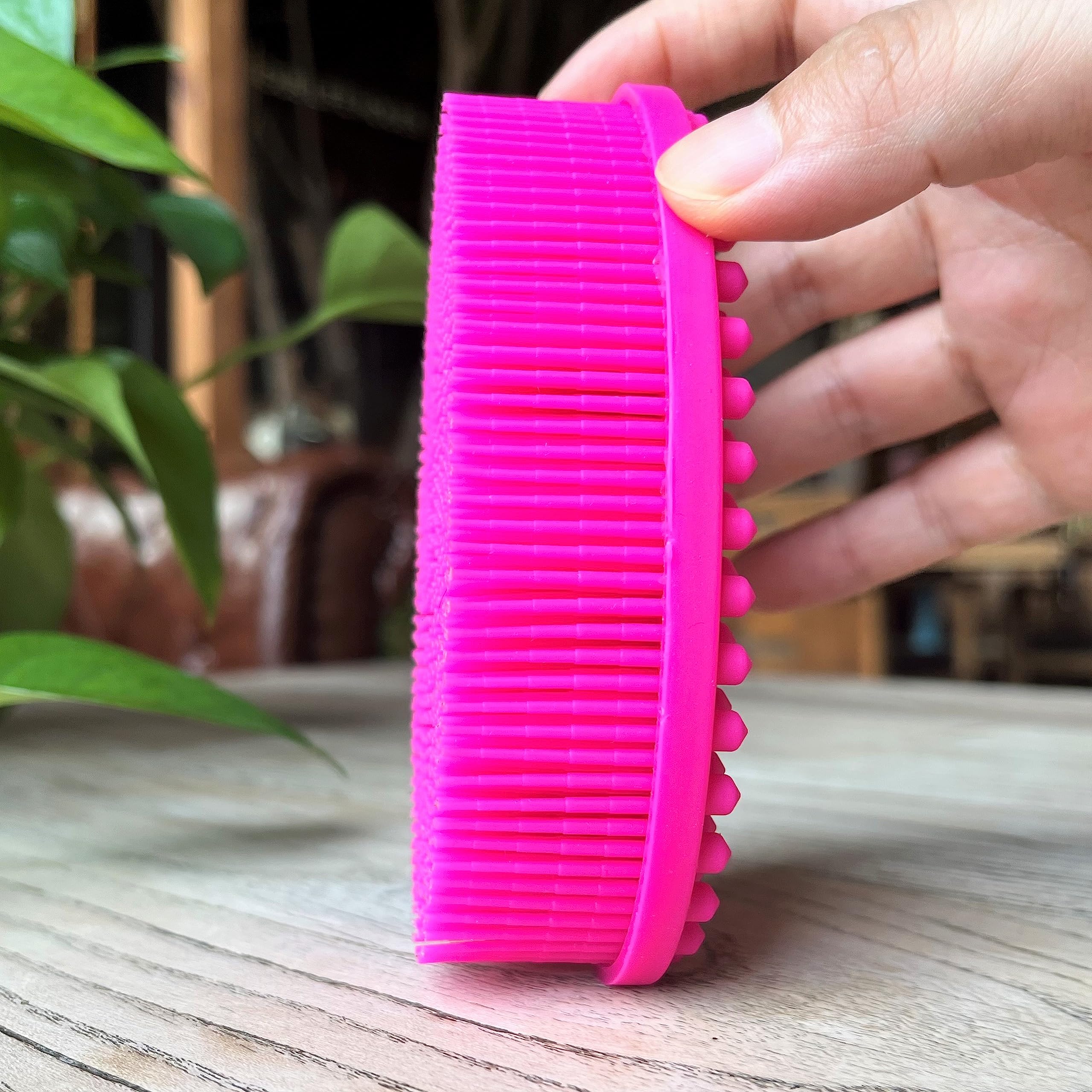 Premium Sensory Brush for Kids or Autism,Soft Silicone Body Scrubber,2 in 1 Sensory Room Occupational Therapy Brushes,Silicone Loofah,Pet Shower Brush Bath Brush Shampoo Brush - Image 3