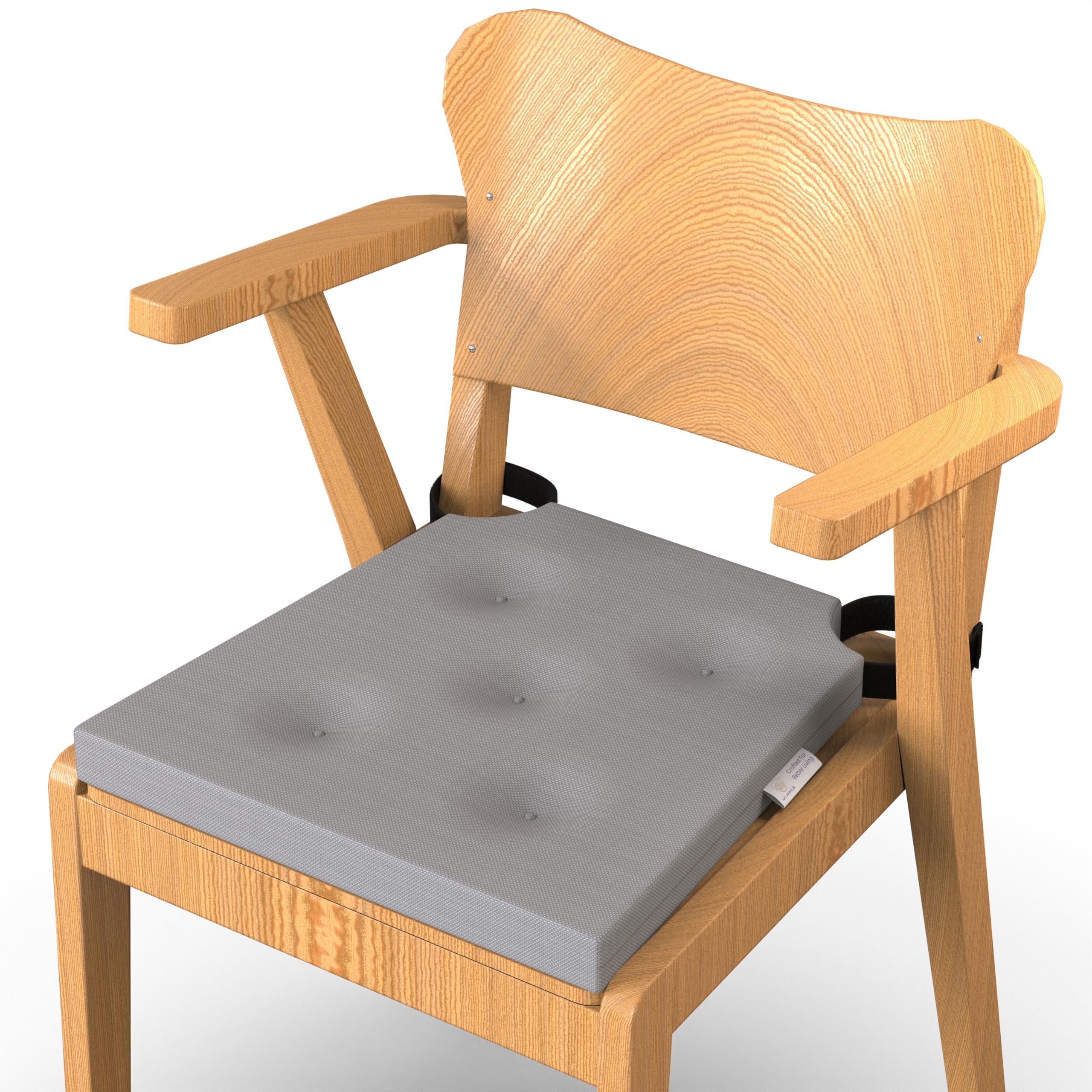 MY ARMOR HR Foam Seat Cushion for Chair, Square Chair Pad with Velcro Fitting for Office Chair, Kitchen Dining Chair, Pooja, Soft & Supportive - Diwali Gifts for Employees (42x40x4 cm, Grey) (B0D31MVWBW) Amazon Price History, Amazon Price Tracker