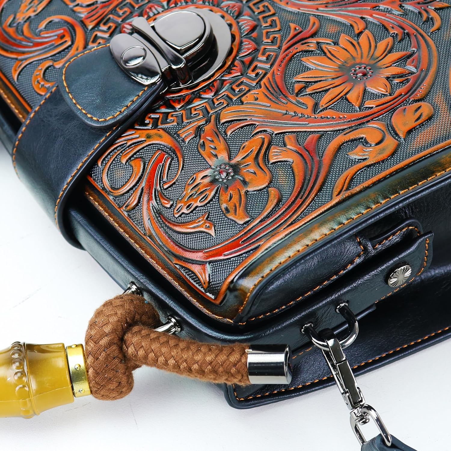 Crossbody Bag For Women Shoulder Bag Purse and Handbag Tote Bag Vintage Embossing Pattern