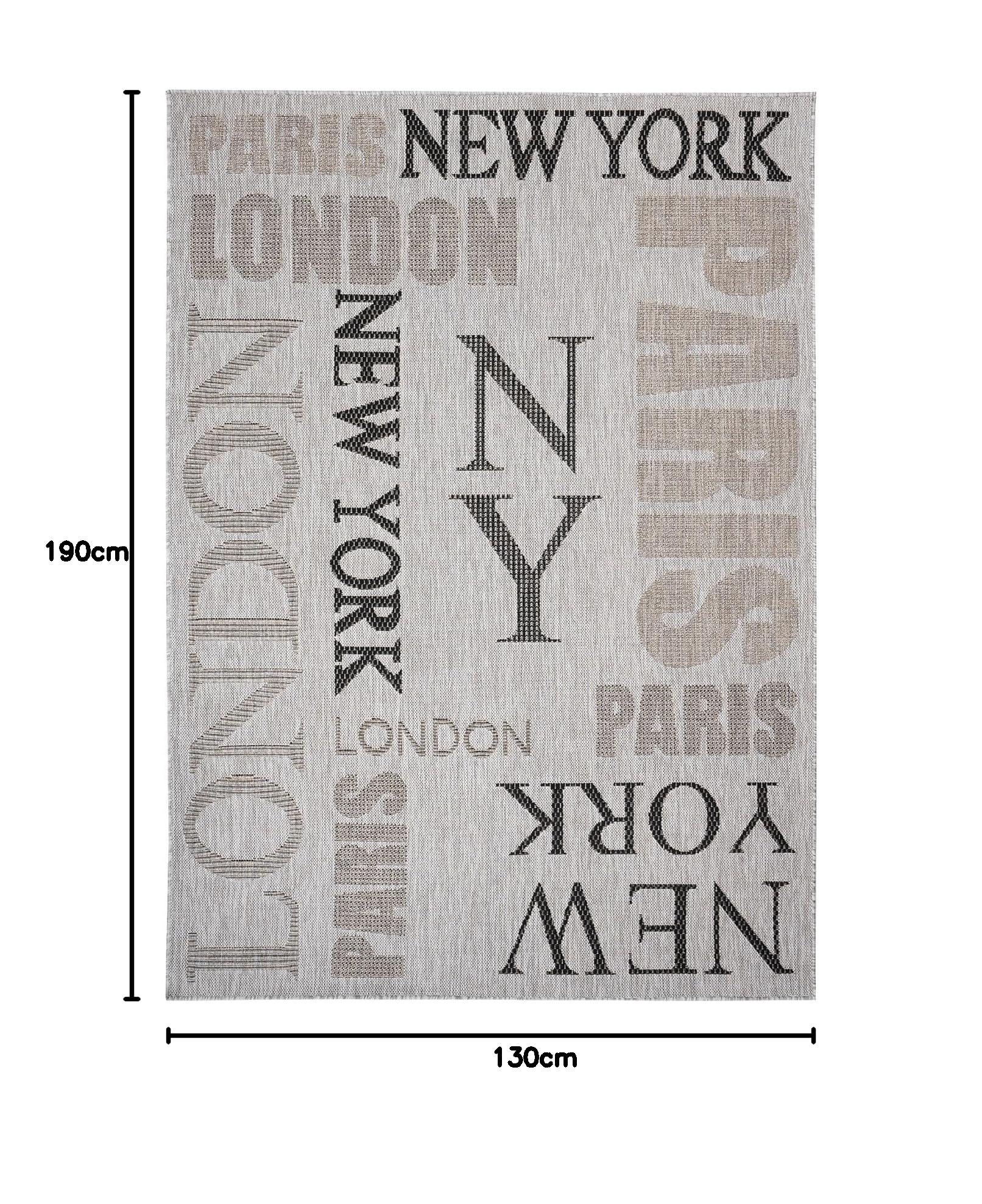 Tappeto Salotto New York Pelo Corto Tappeto Camera da Letto 3D Londra Tappeti da Soggiorno 100x150 cm Antiscivolo Lavabile per Cucina, Corridoio a2489