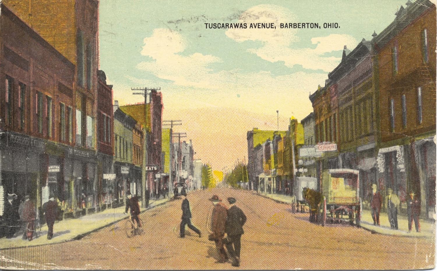 Poster Tuscarawas Ave Barberton Ohio Collection Postcards ID 3169