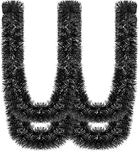 Guirnalda giratoria de oropel de 16.4 pies, guirnalda colgante brillante para árbol de Navidad, suministros de fiesta de cumpleaños, decoración de