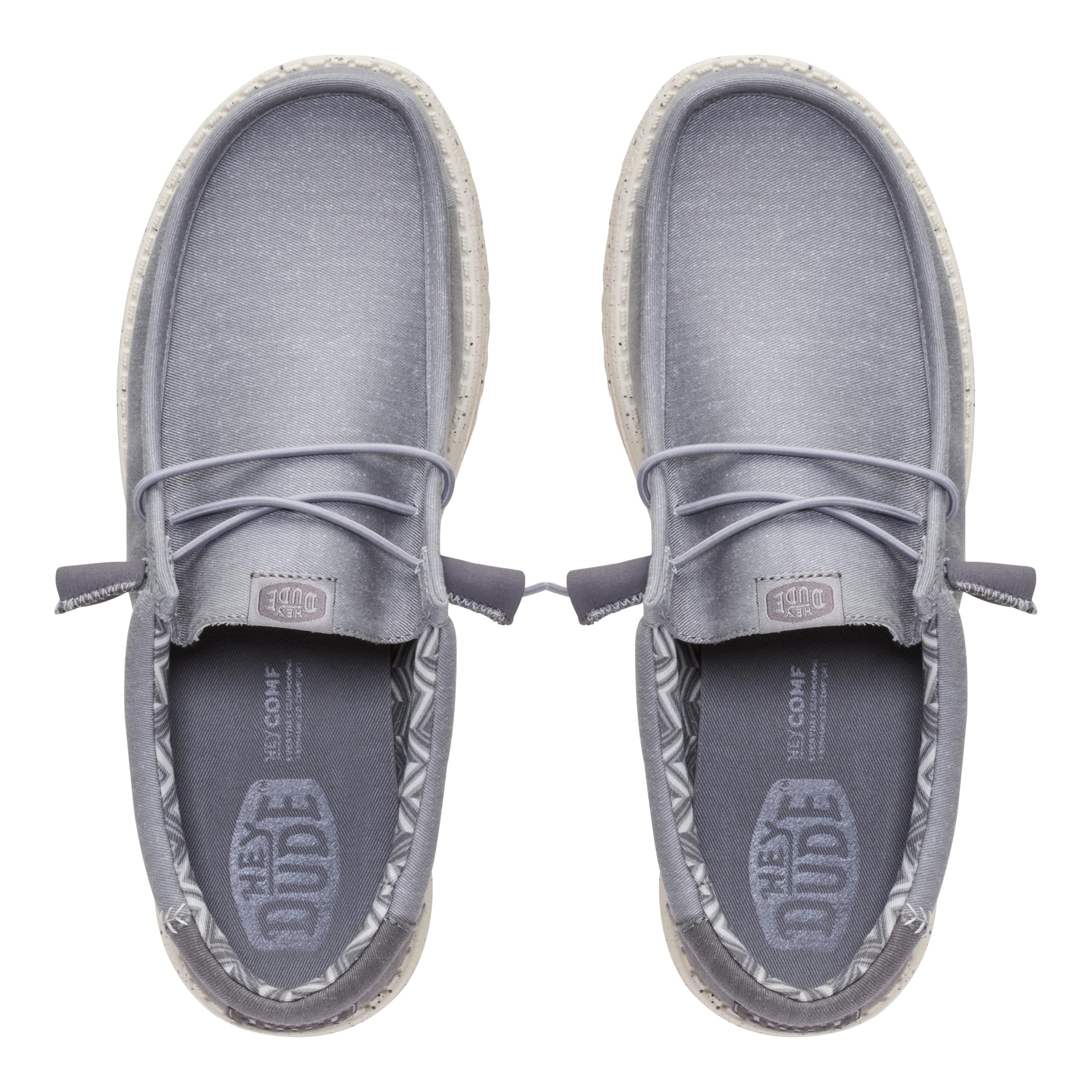 HEYDUDE Wally Stretch Canvas Mocassini Uomo, Grigio - 40700-1XA