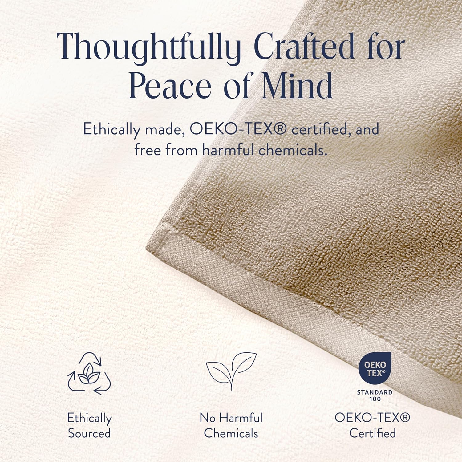 Brooklinen Super-Plush Bath Towel and Hand Towel Set - 2 Bath Towels, 2 Hand Towels - Cotton, Highly Absorbent (Driftwood)