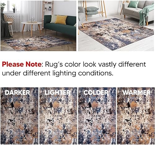 Miniatura 6 de Keen Home Design Alfombras de área - 8x10 que no se desprende, alfombras abstractas para cocina, sala de estar, dormitorio, comedor, entrada -