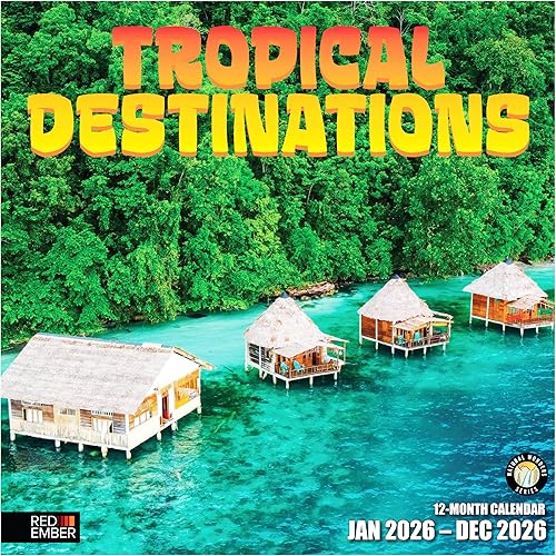 Miniatura 131 de RED EMBER Enchanted Places - Calendario de pared 2026 de 12 meses, 12 x 24 pulgadas, abierto, papel grueso y resistente, para regalo, calendario