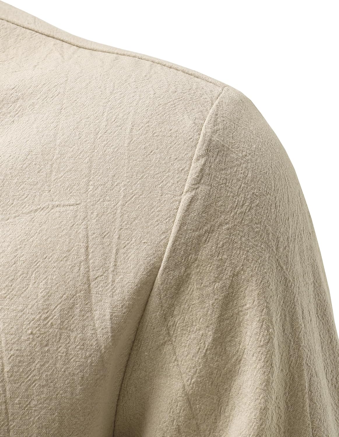 JOGAL Mens Renaissance Shirt Medieval Pirate Viking Halloween Costume Gothic Steampunk Retro Long Sleeve Lace Up Shirts - Image 5