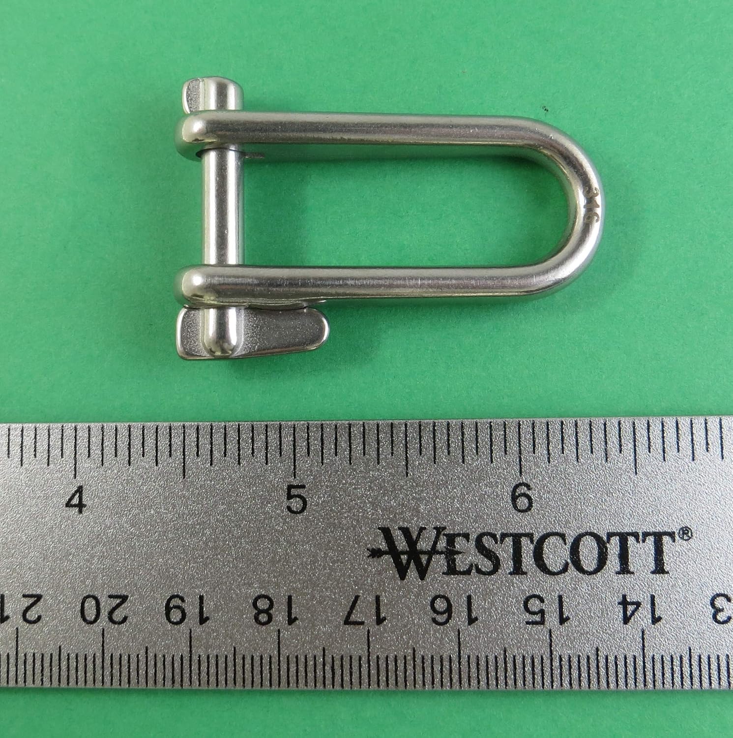 US Stainless Stainless Steel 316 Key Pin Shackle Marine Grade (3/16" 5mm) - Image 4