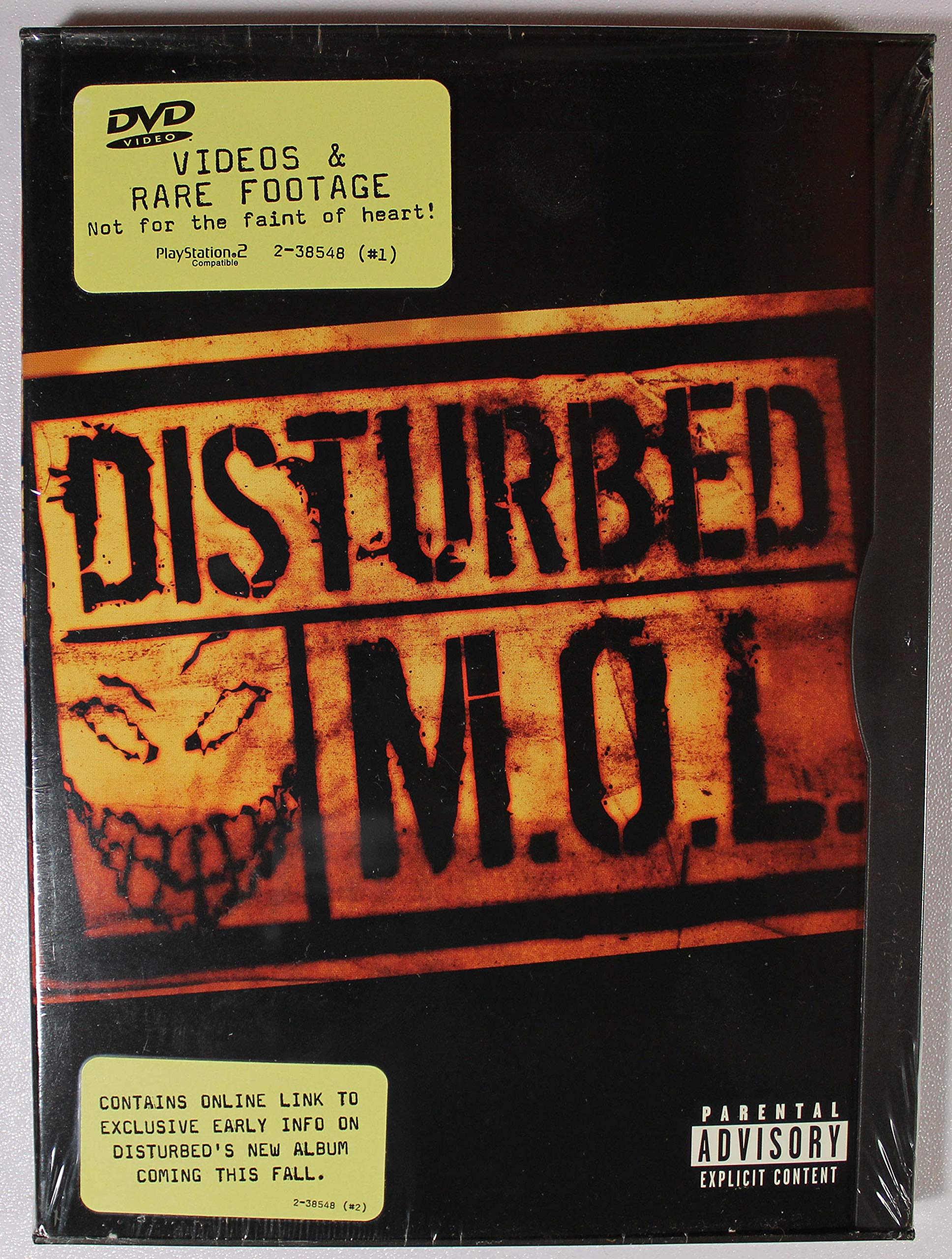 Disturbed M.O.L. explicit lyrics documental musical y videoclip en formato físico