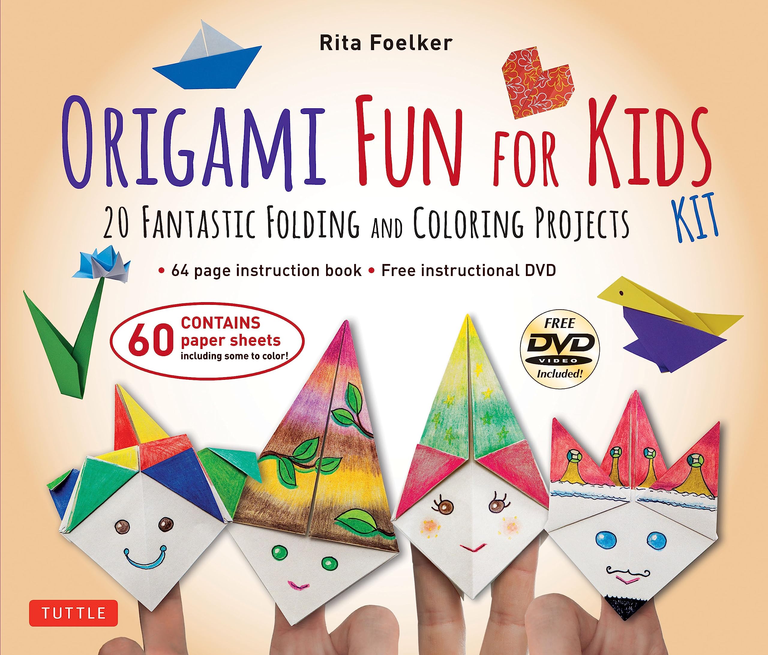 Origami Fun for Kids Kit: 20 Fantastic Folding and Coloring Projects: Kit with Origami Book, Fun & Easy Projects, 60 Origami Papers and Instructional Videos