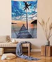 Vista 252 de Ambesonne Tapiz de naturaleza, silueta de oso salvaje en el bosque de la selva en la noche oscura, ilustración para colgar en la pared para Verde