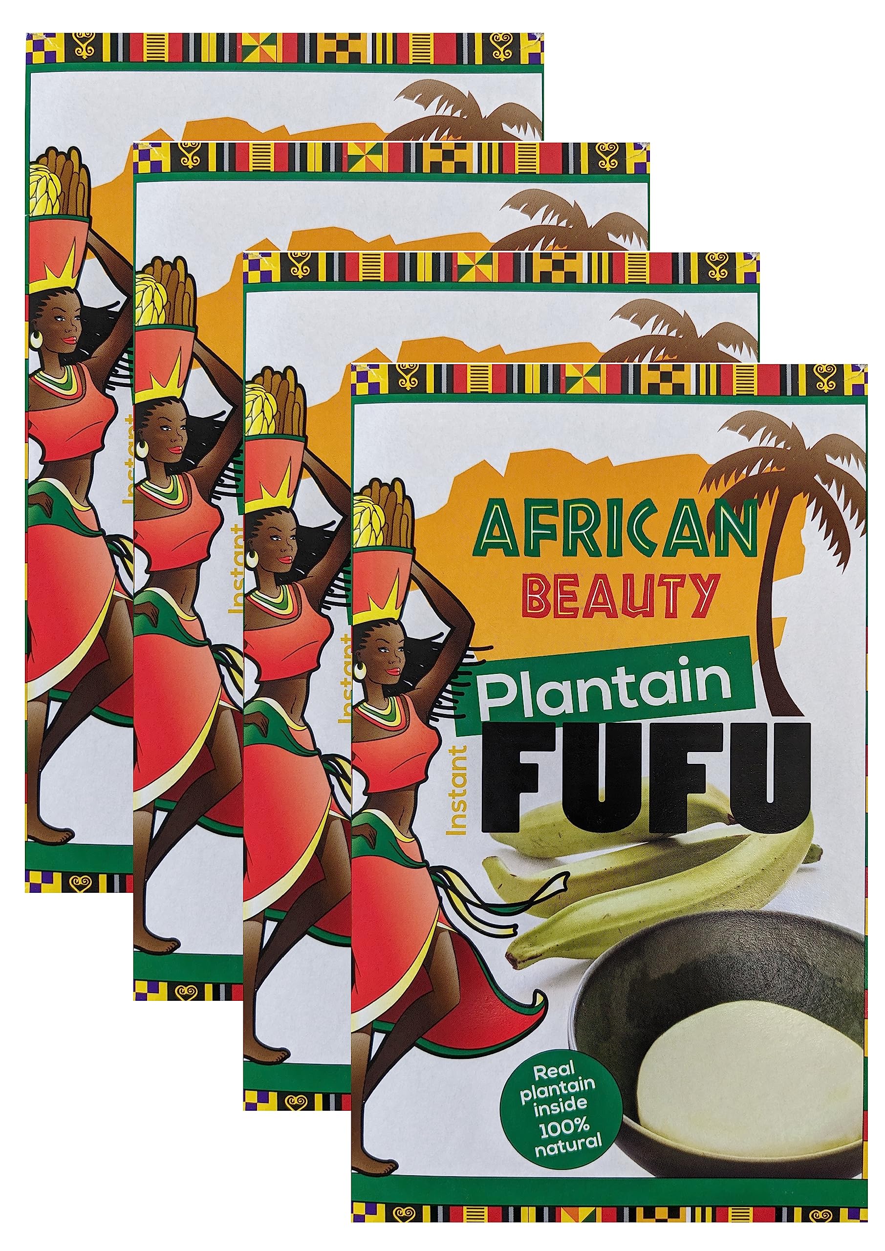 Plantain Fufu Flour African Mix 24oz - Authentic, Premium Quality Fufu Flour with Real Plaintain - 100% Natural by African Beauty (4)