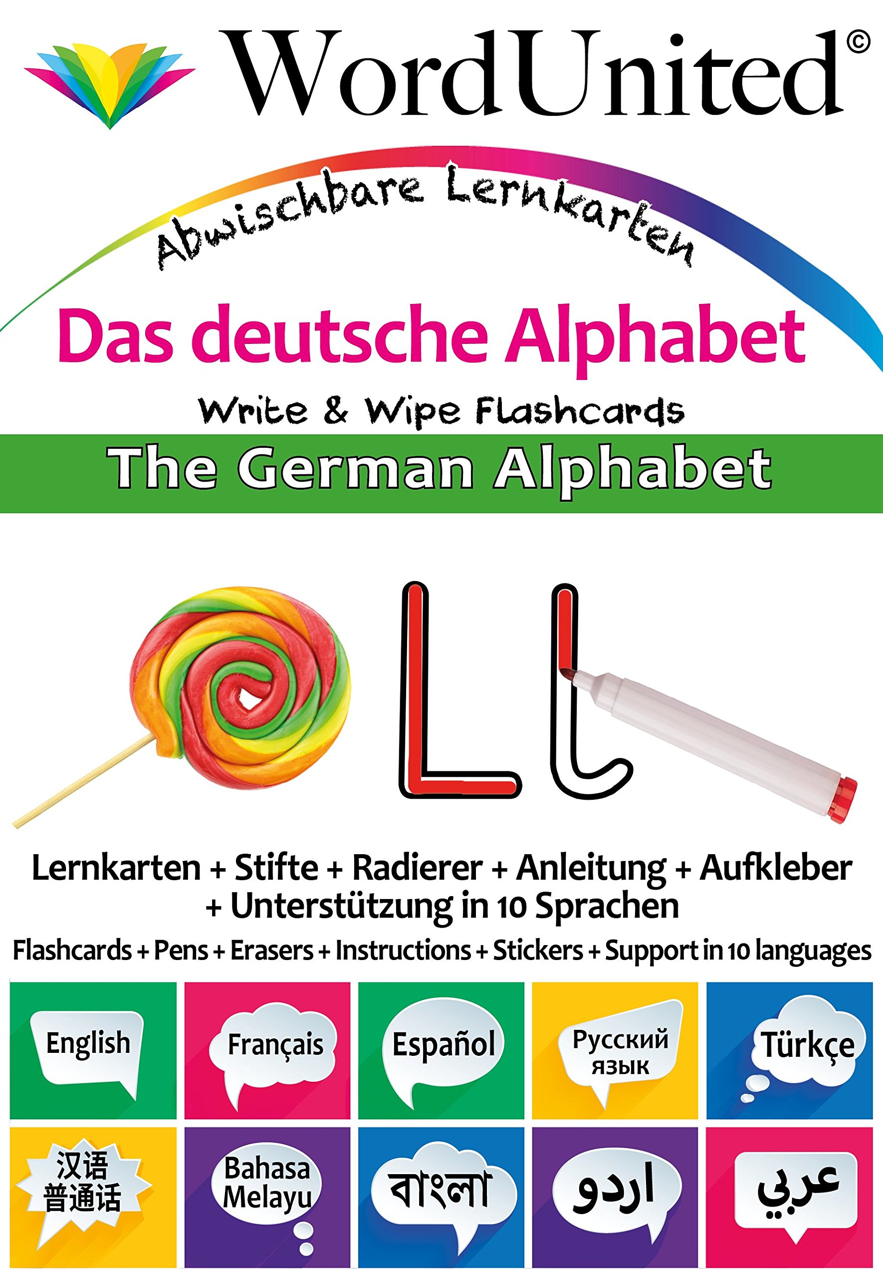 The German Alphabet: Write & Wipe Flashcards