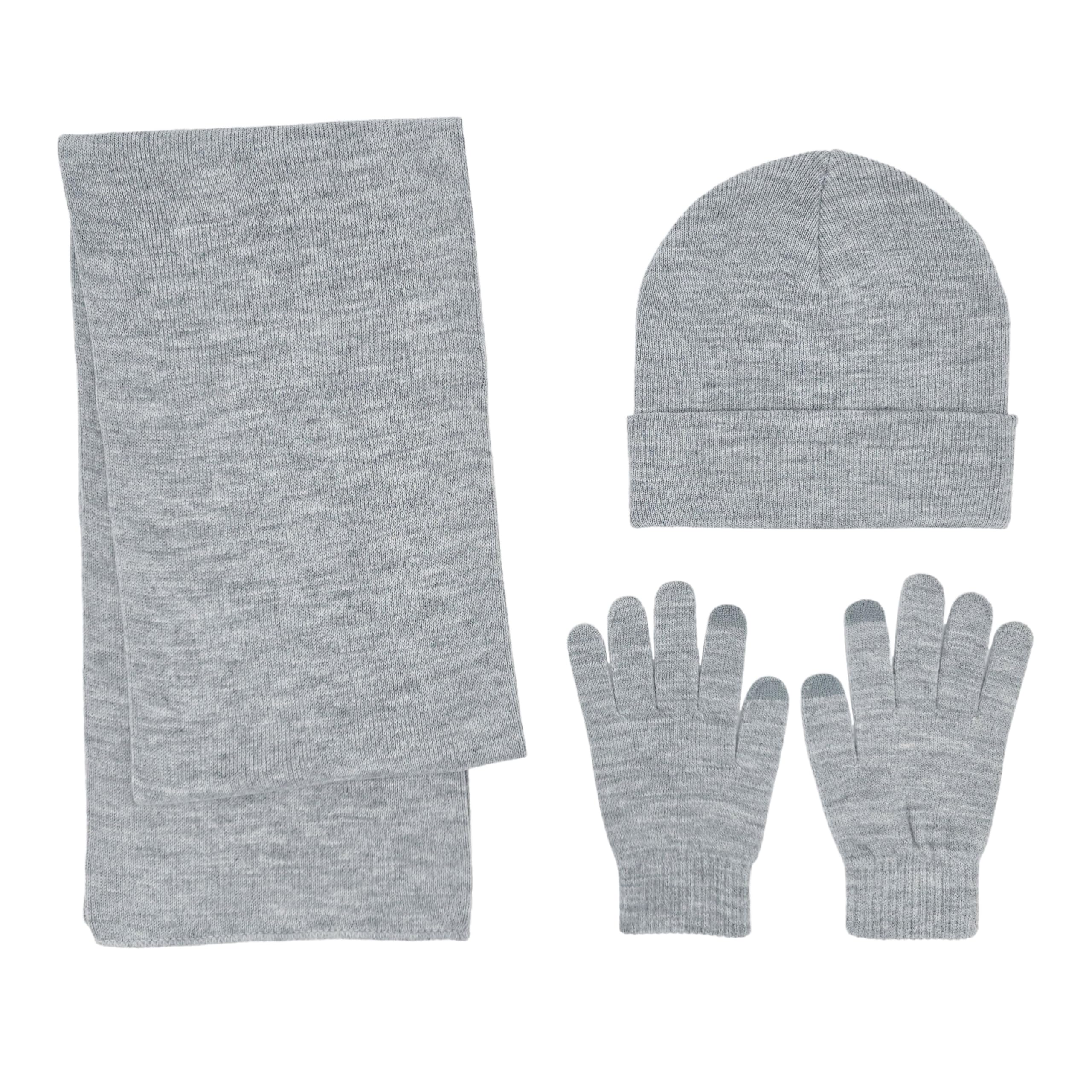 Muts sjaal en handschoen set - Uniseks - Blauw - U-100