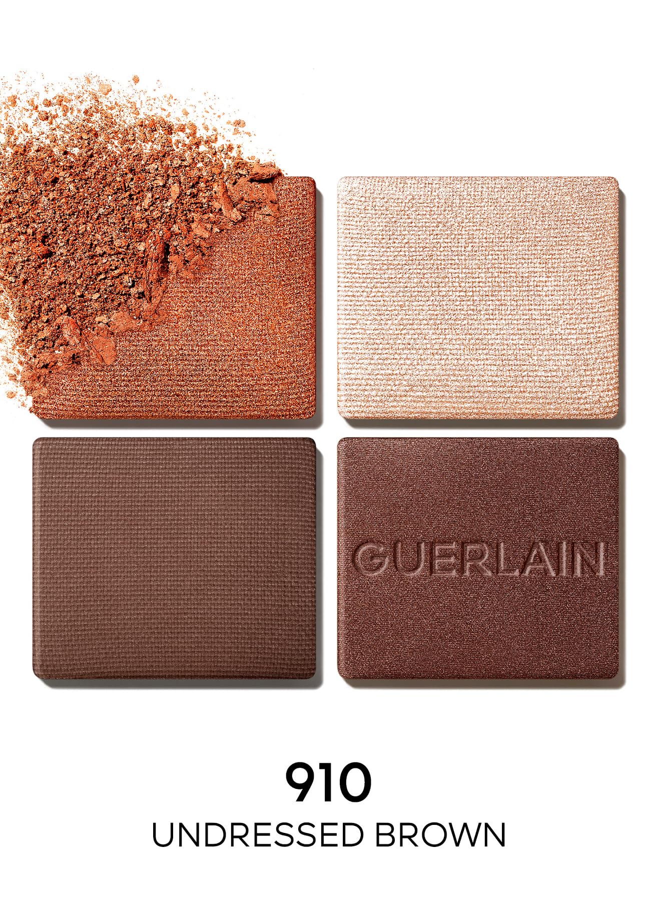 GUERLAIN Ombres G Eyeshadow Quad - 910 Undressed Brown - Image 2