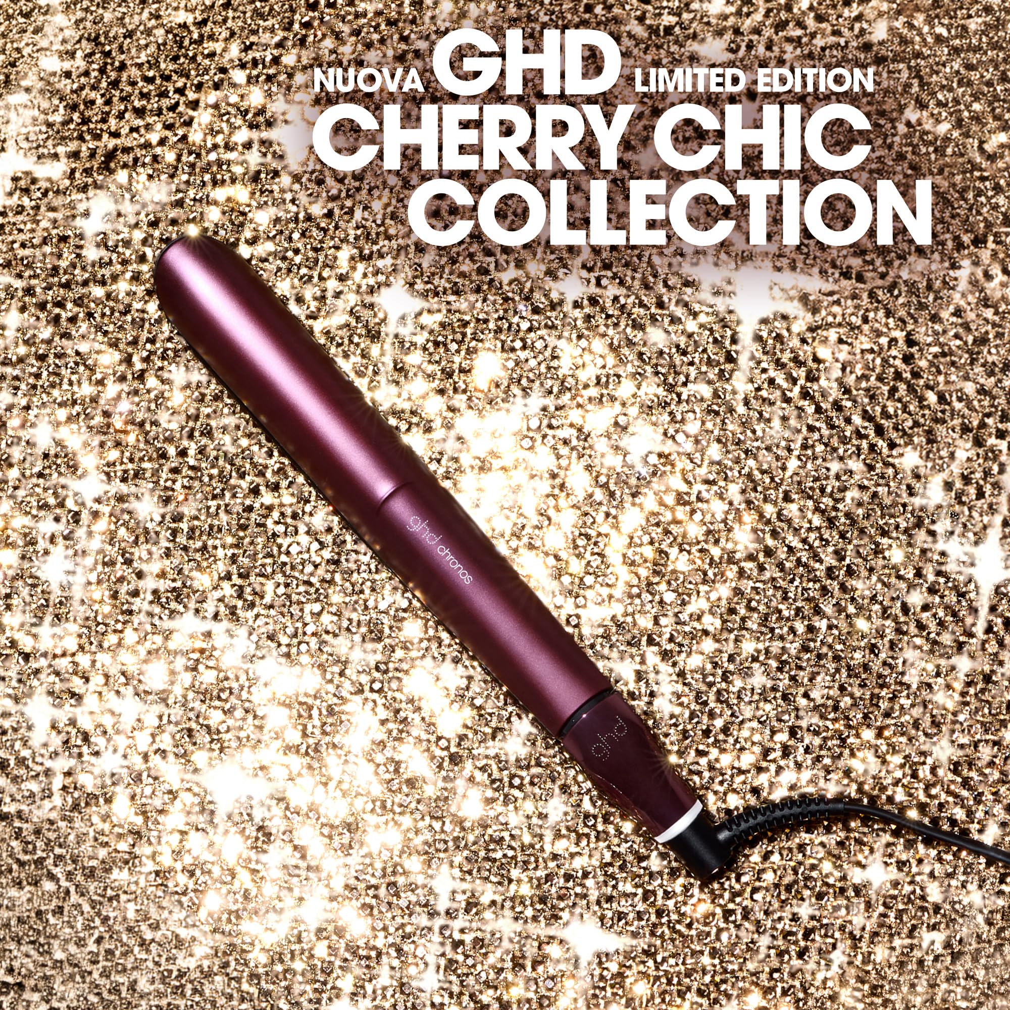 ghd Set Regalo Chronos Cherry Chic, Include Piastra per Capelli Professionale HD Motion-Responsive in Tonalità Rosso Ciliegia ed Elegante Cofanetto Viaggio, Styling Veloce e Risultati Duraturi