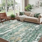 GarveeHome 10x14 Area Rugs for Luxury Living Room Bedroom Modern Abstract Machine Washable Carpets for Dining Room Non-Slip Low Pile Area Rugs for Nursery Room Playroom Grey
