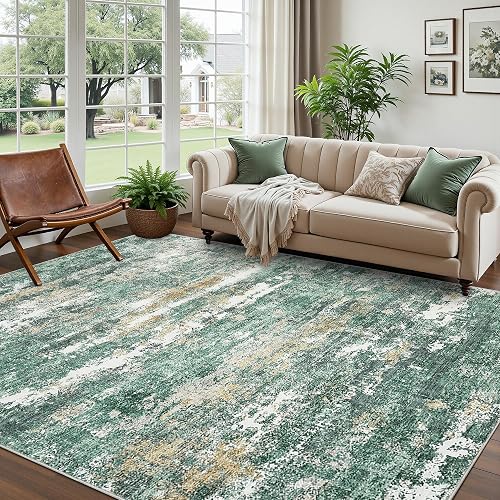 GarveeHome 6x9 Area Rug for Living Room Bedroom Green |