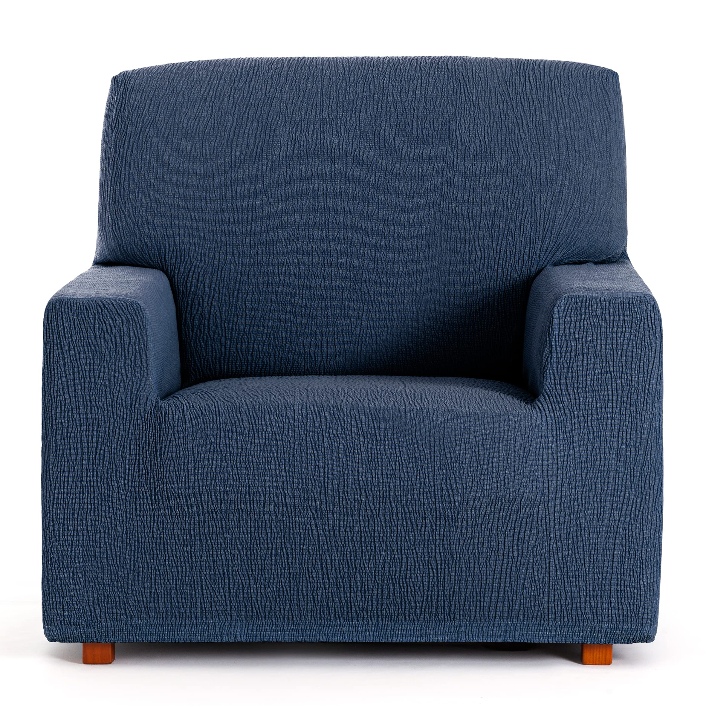Eysa Llion Sofa Cover, Lycra, Blue 3, 1 Seater