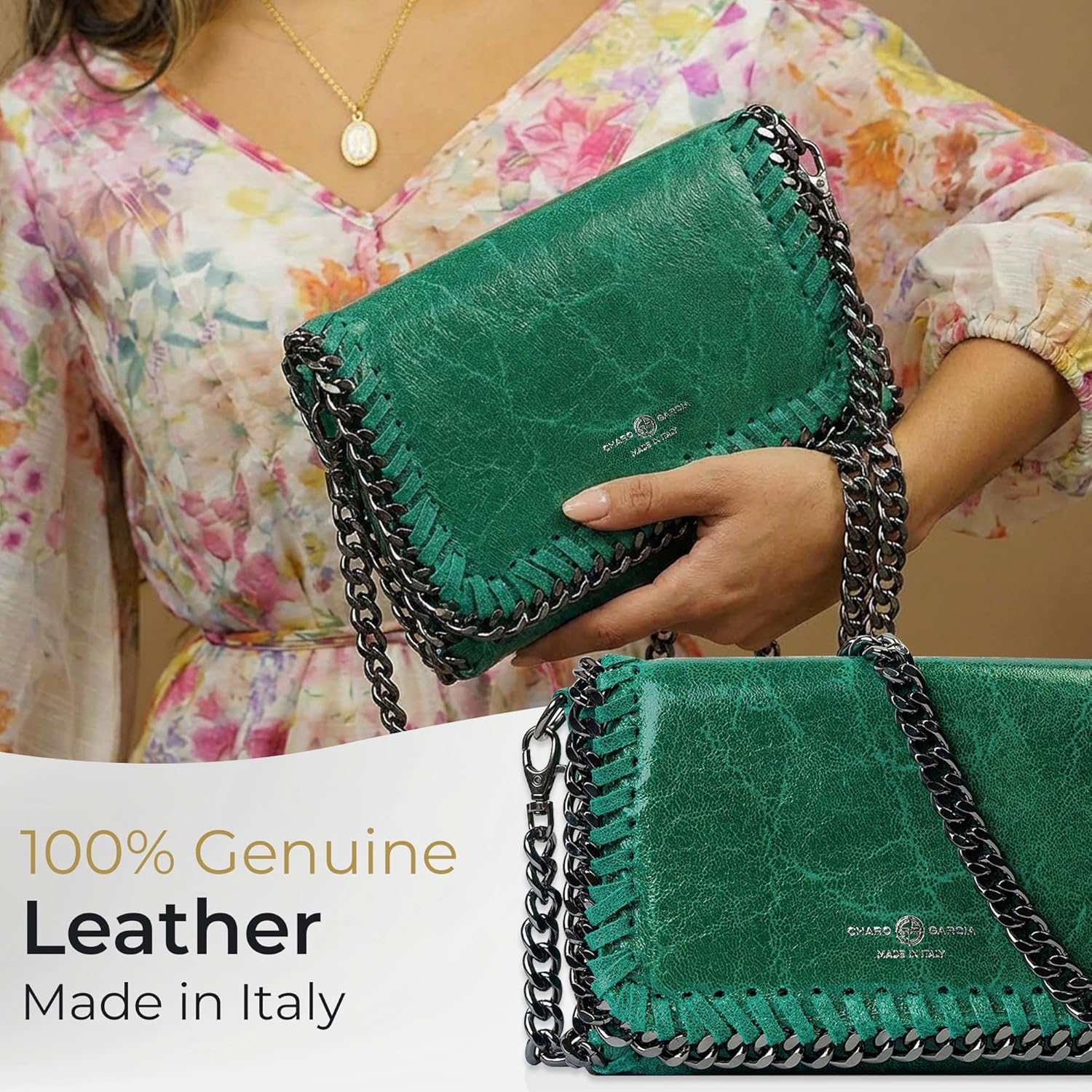 Premium Italian Leather Handmade in Florence, Italy. Small Crossbody Bag for Women with a Detachable Strap Made in Italy. - Image 8