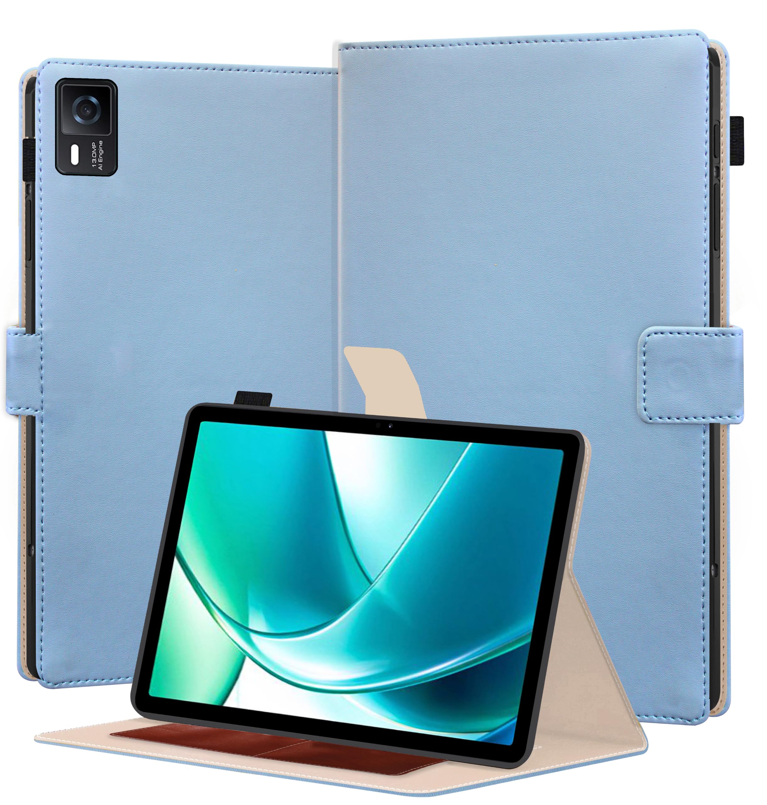 TGK Flip Cover Case for Ai+ PulseTab 10.95 inch Tablet with Stylus Holder (Sky Blue)-image-39