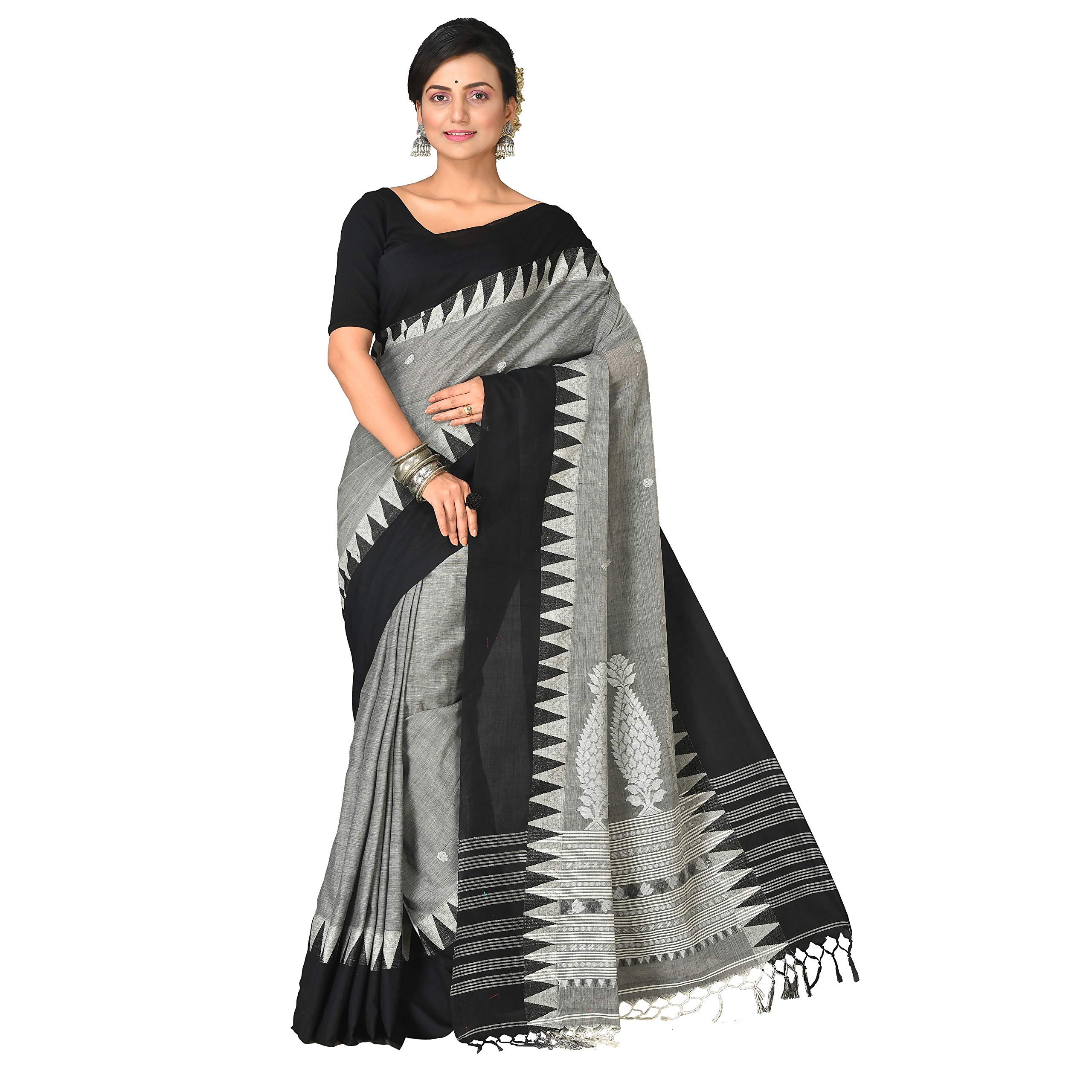 My Story Women’s Woven Handloom Pure Cotton Saree with Blouse Piece – Authentic Indian Handcrafted Attire Blending Comfort, Tradition & Modern Elegance-image-27
