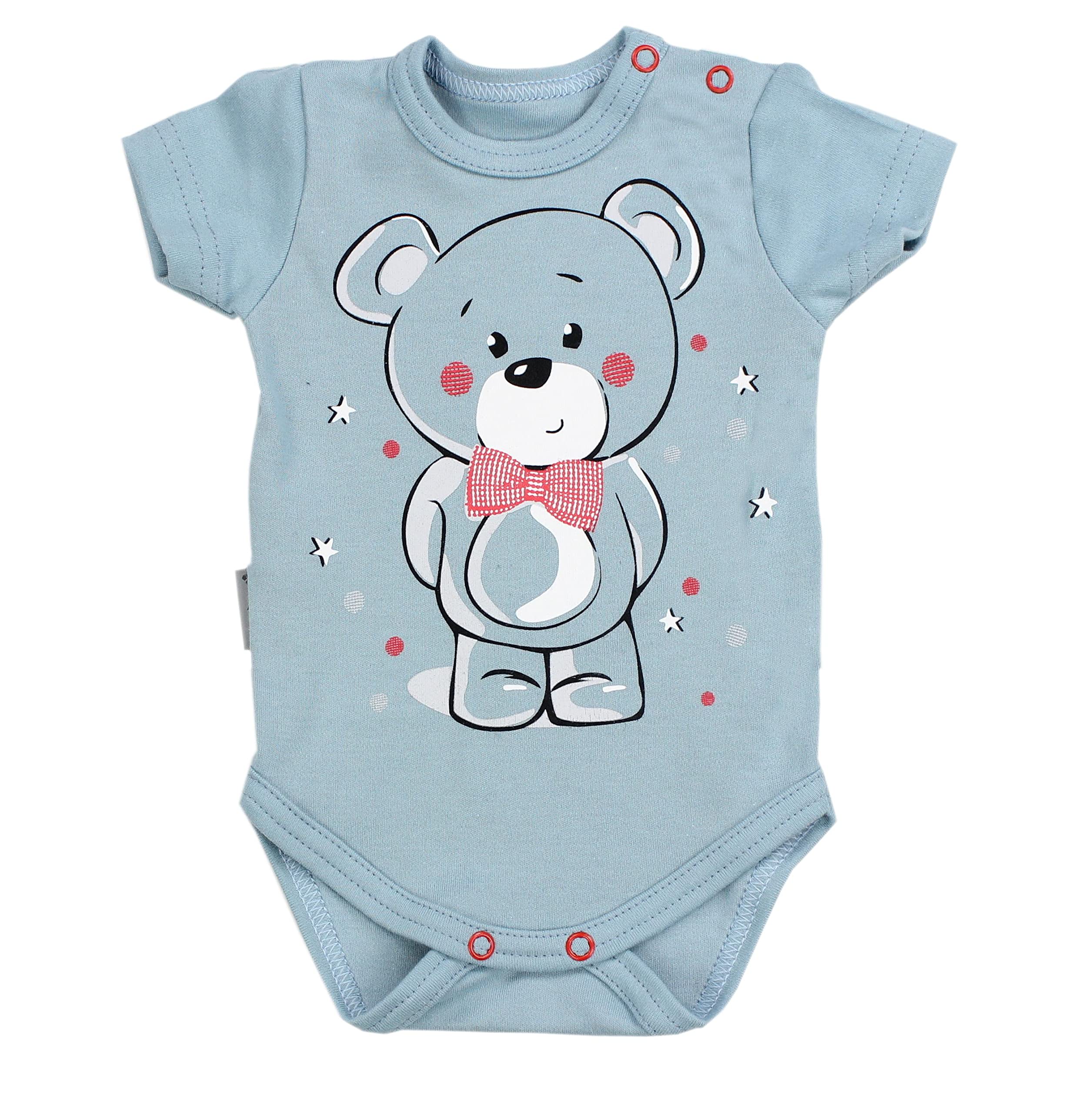 TupTam Body Bébé Manches Courtes Lot de 5 – Bodies Bébé Fille ou Garçon avec Motif Coton