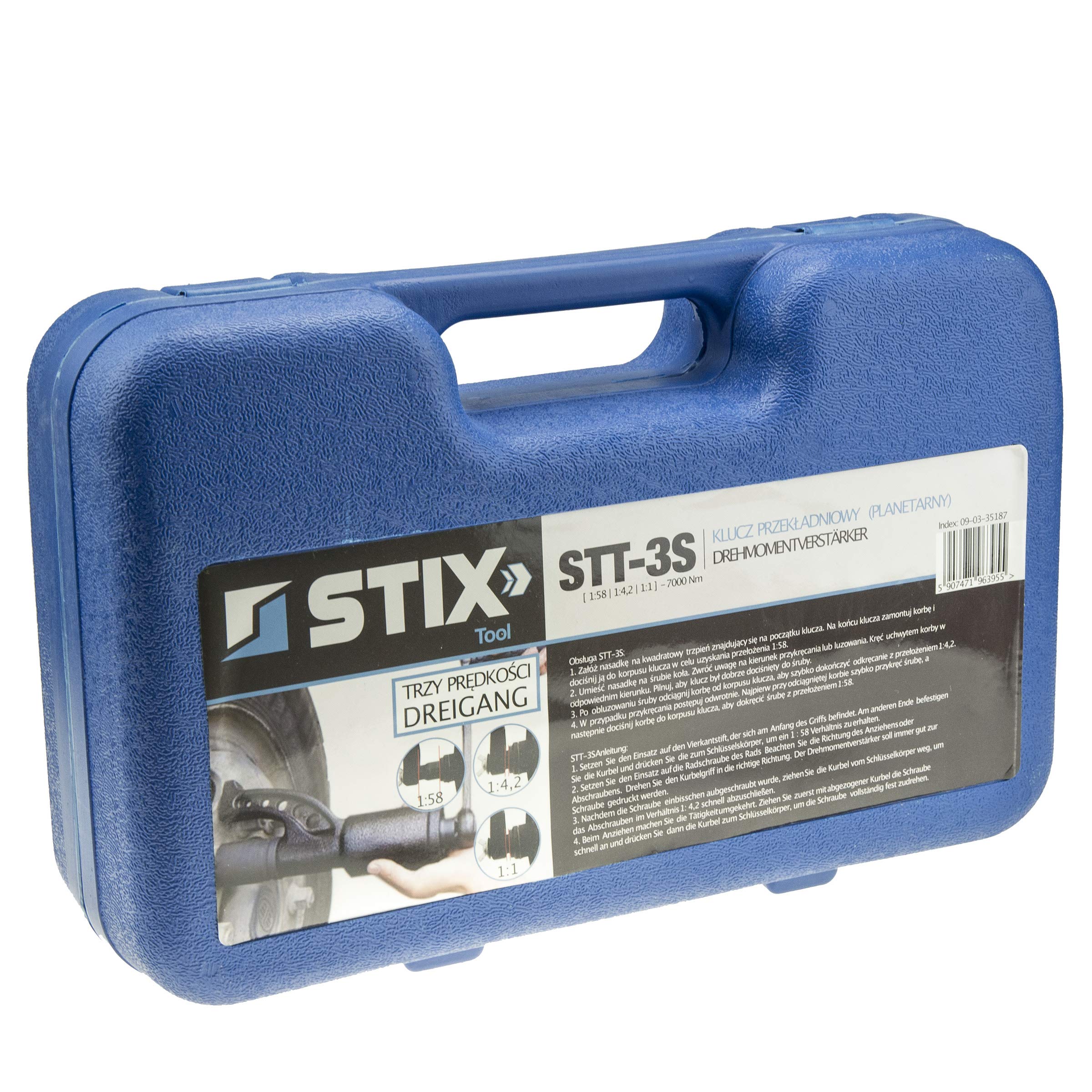 Stix Automotive Equipment STT-3S 1:58/1:4,2/1:1 7000Nm Moltiplicatore di Forza Rapporto 3 impostazioni di velocità, piede regolabile