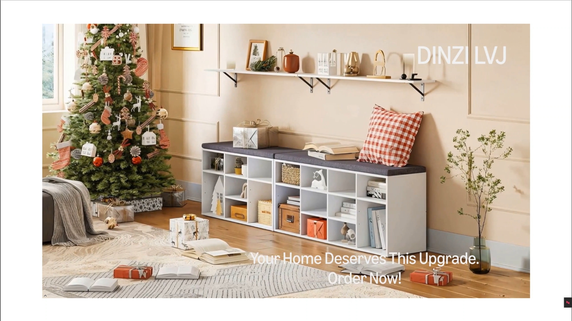 Amazon.com: DINZI LVJ Shoe Storage Bench with Cushion, 16-Cubby