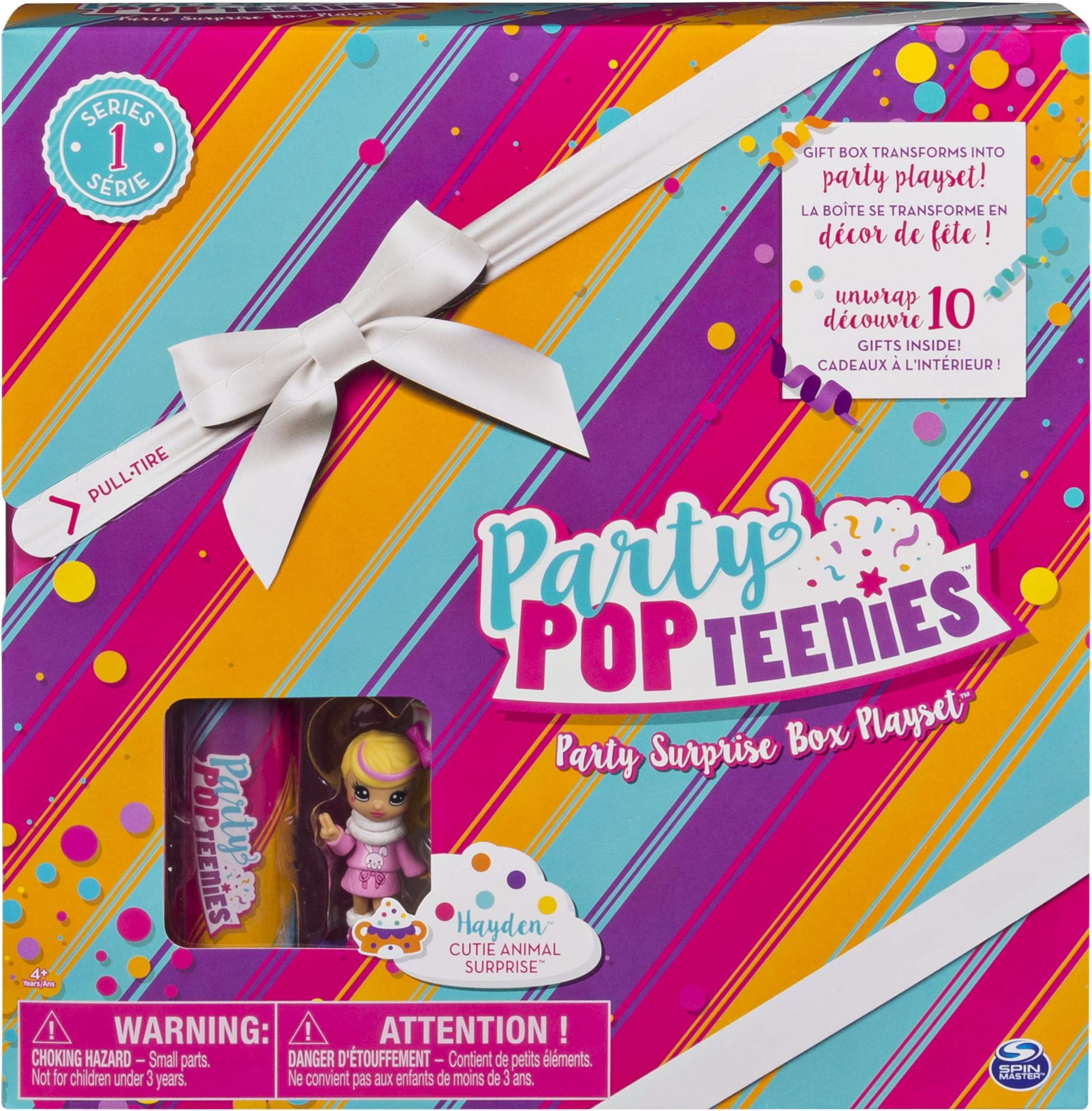 Party Popteenies – Party Surprise Box Playset with Confetti - Hayden
