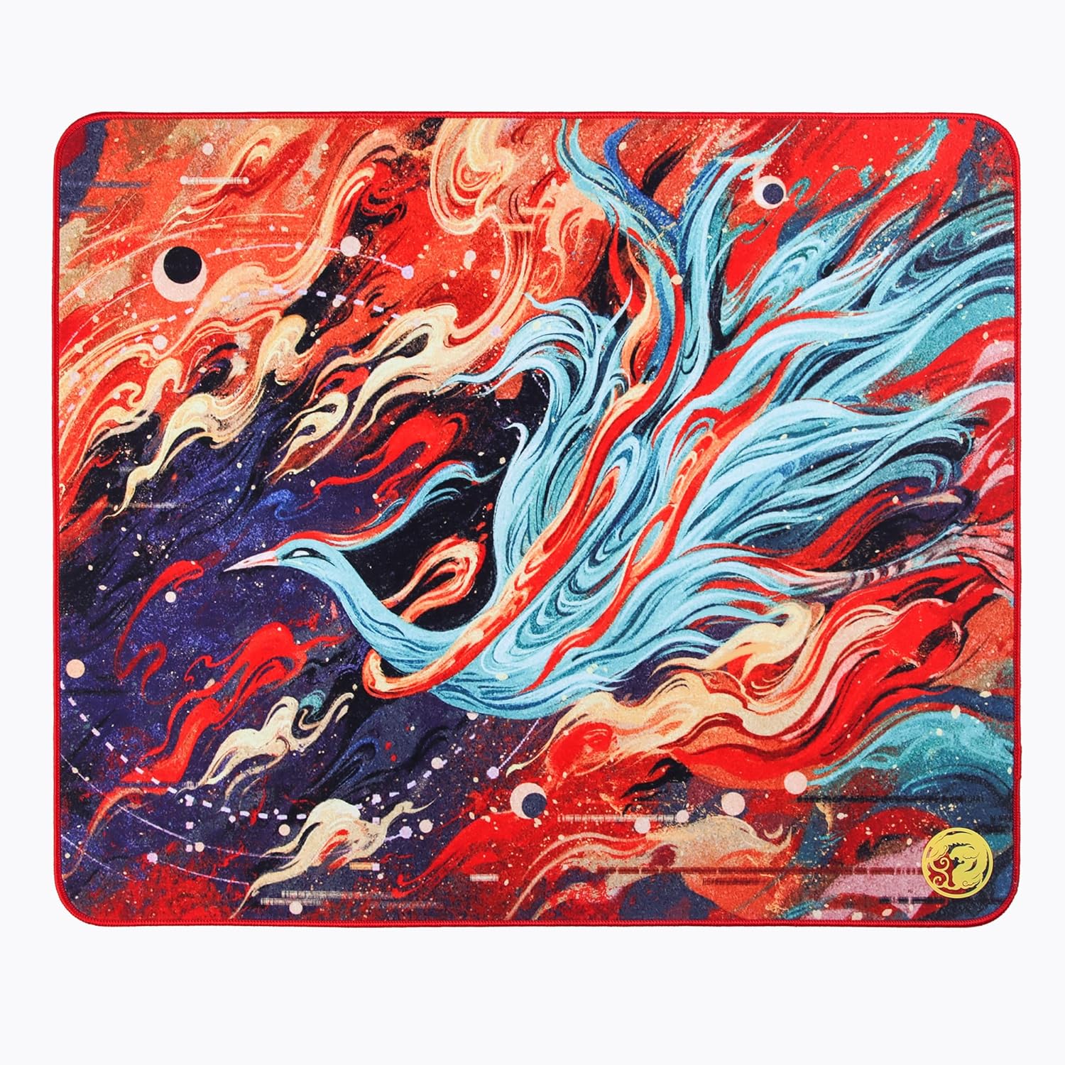 Mouse Pads EspTiger QingSui Xuan - XuanNiao (480 x 400 x 4mm) Standard Size Silky Ultra-Fine Woven Fabric Skin-Friendly Cloth Large Gaming Mousepad - Multi-Color Firebird Design