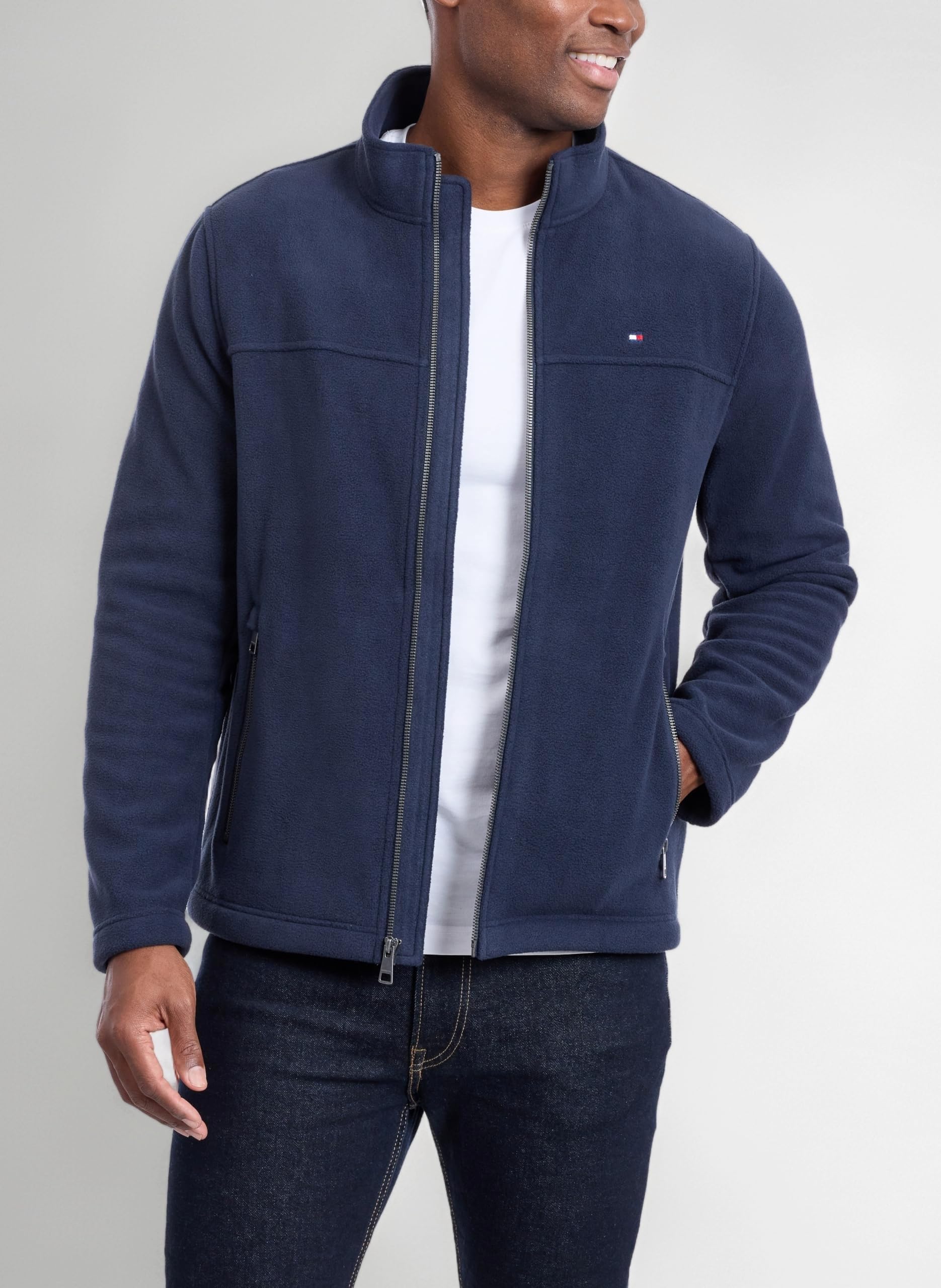 Herren Classic Zip Front Polar Fleece Jacket Fleecejacke