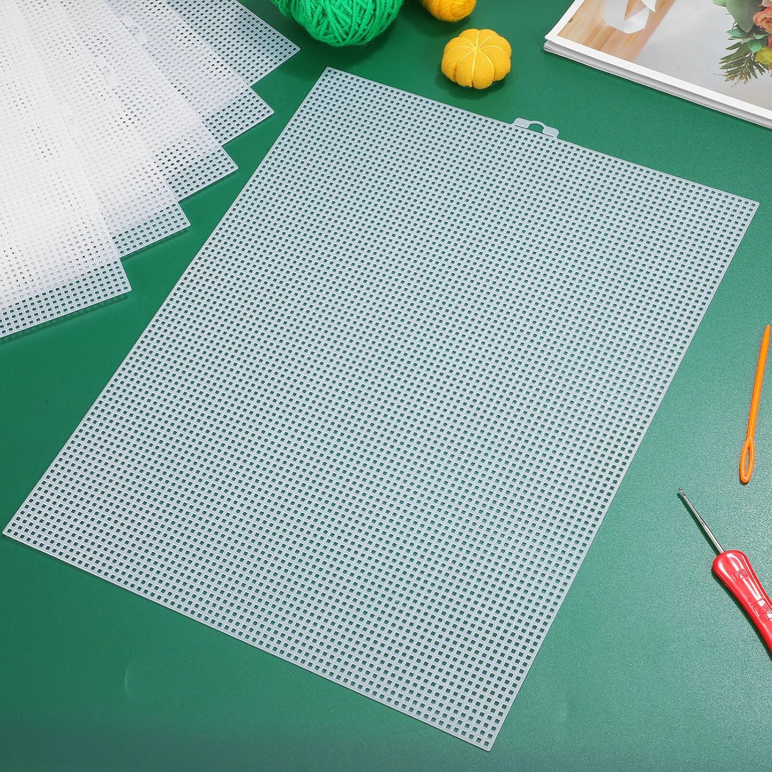Plastic Canvas Sheets 6pcs Craft Mesh Quilting Sheets Embroidery Cloth